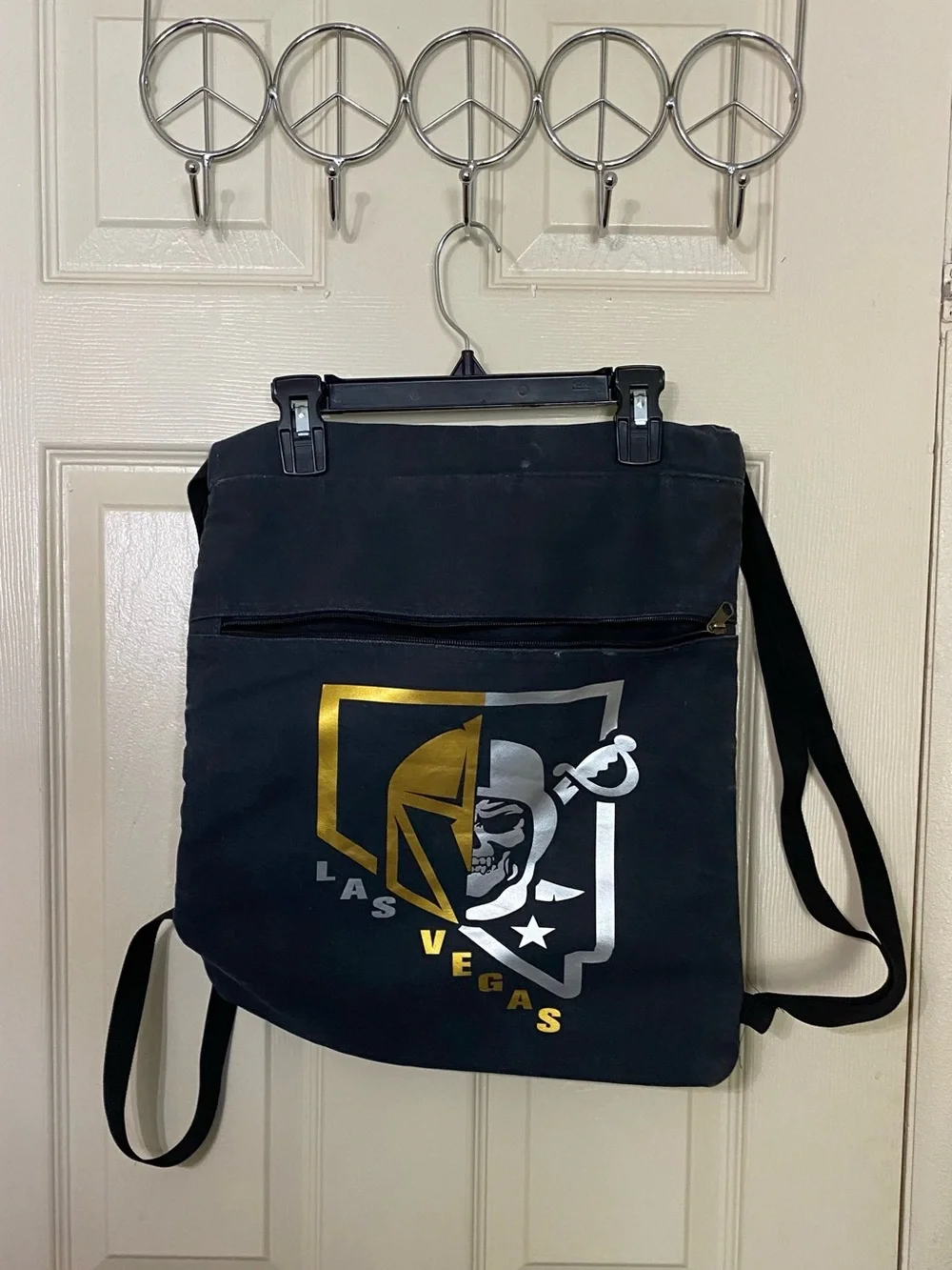 Las Vegas Themed Black Crossbody Sling Bag